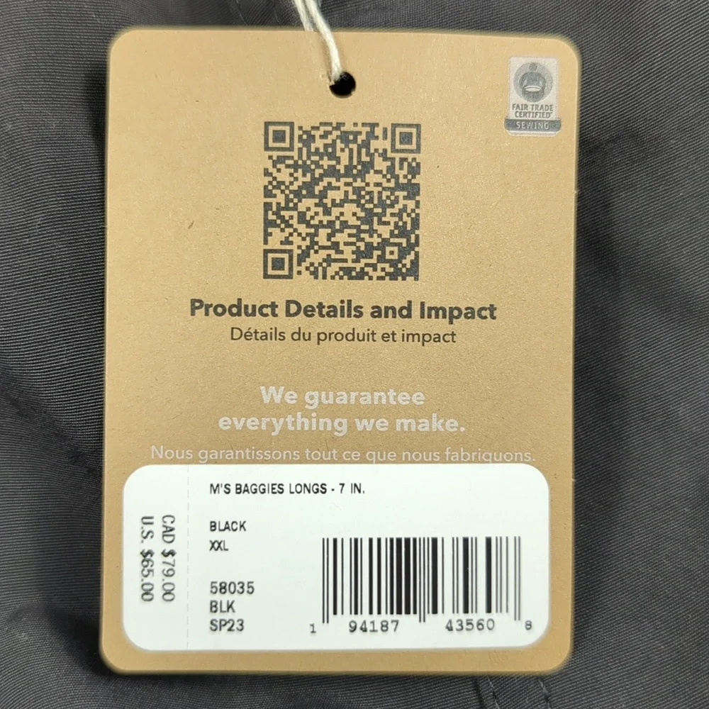 NEW Patagonia Mens Baggies Longs‎ 7